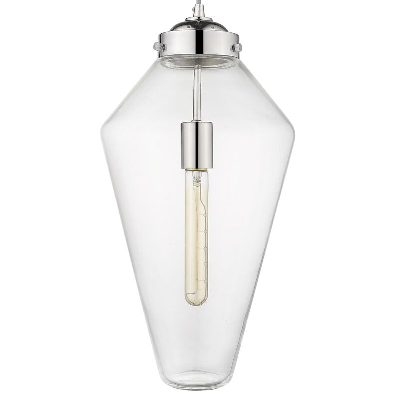HomeRoots Ballina 1-Light Polished Nickel Mini-Pendant image number 2