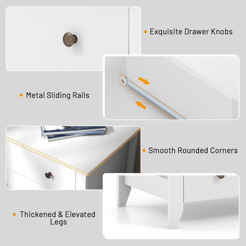 Modern 5-Drawer Dresser for Bedroom Storage and Organization