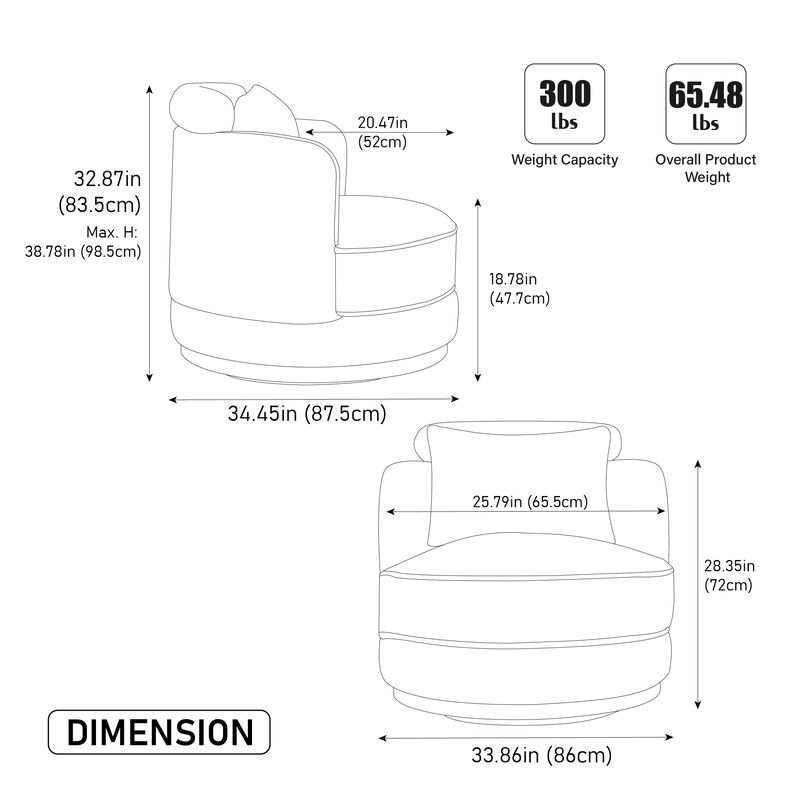 Wixret 360&deg; Swivel Chair image number 9