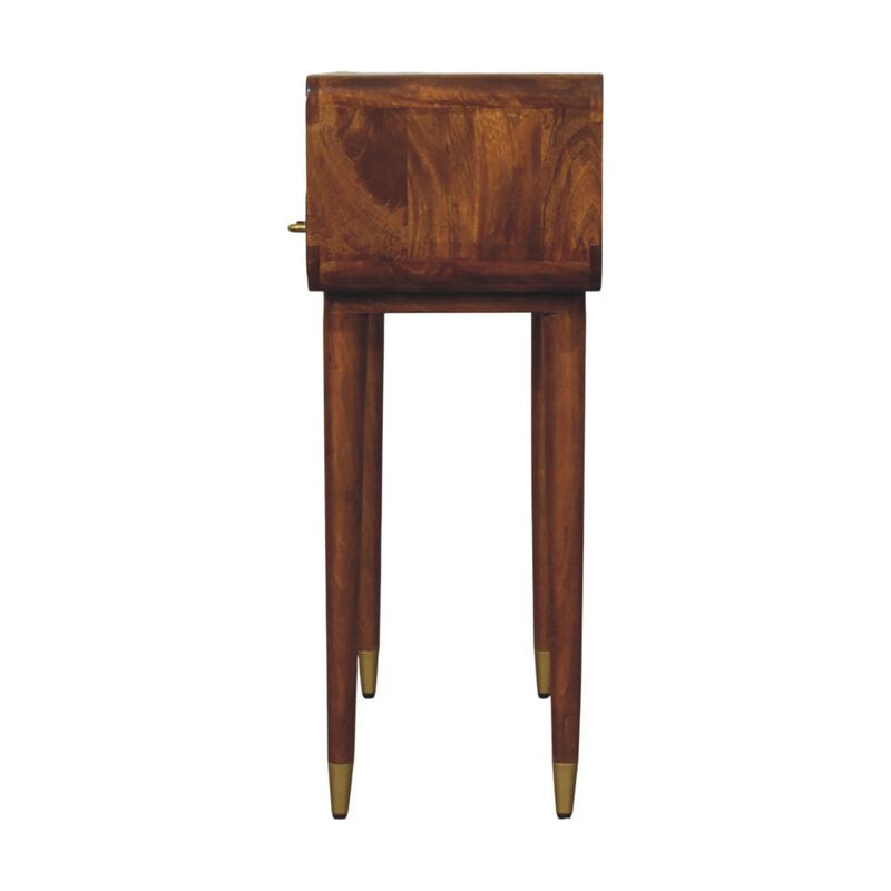 Artisan Furniture Solid Wood Valenza Curved Console Table, Brown image number 7