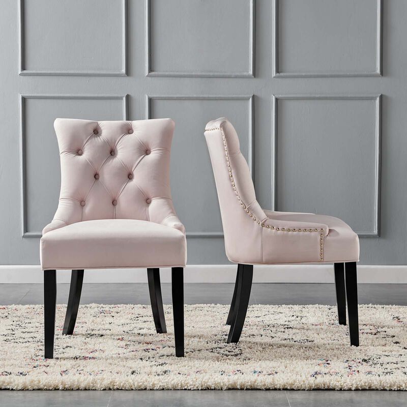 Regent Tufted Performance Velvet Dining Side Chairs - Set of 2 image number 7