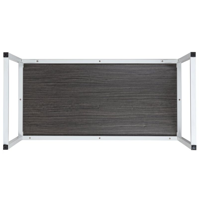 Flash Furniture Tiverton Office Computer Desk and Home Office Desk - 47" Long (Gray/White) image number 7