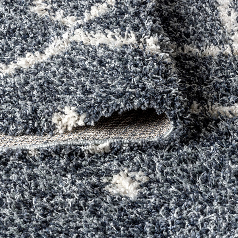 Mercer Shag Plush Tassel Moroccan Diamond Area Rug