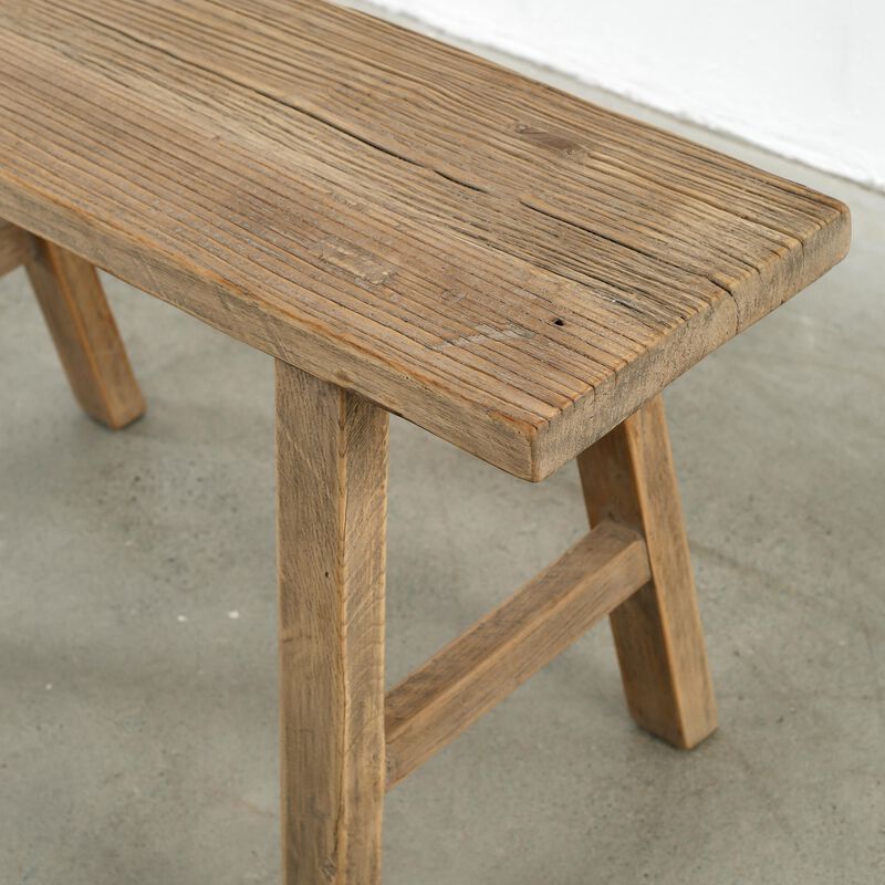 Vintage Reclaimed Elm Entryway Bench in Natural Wood image number 8