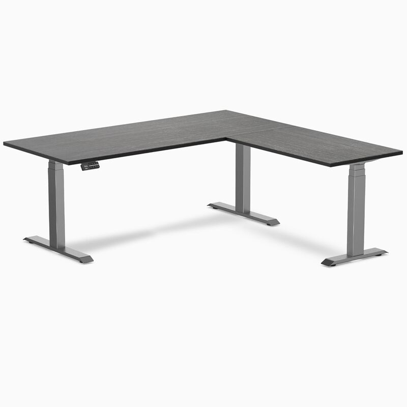 Desky Bamboo L-Shape Sit Stand Desk image number 0