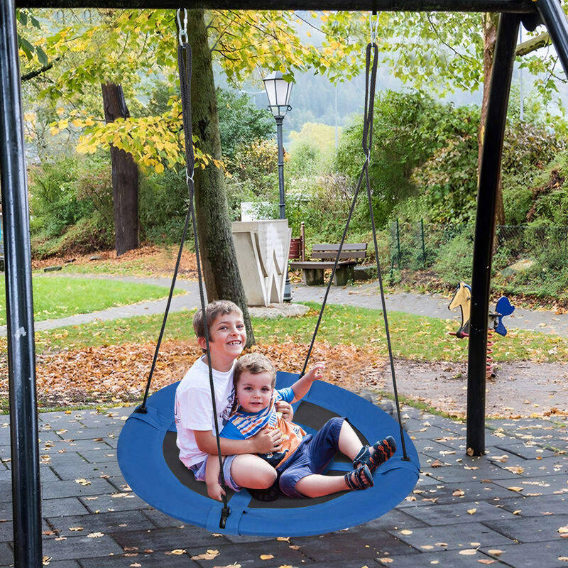 Saucer Tree Swing with Adjustable Hanging Ropes and 900D Oxford Fabric for Kids & Adults