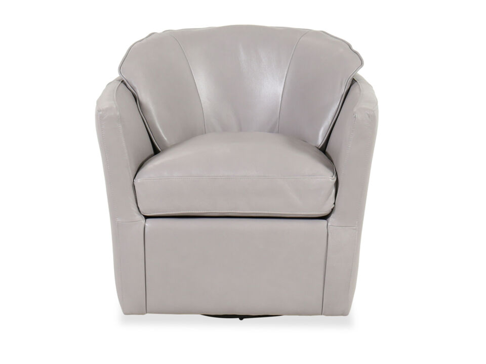Contemporary Swivel Chair in Quicksilver