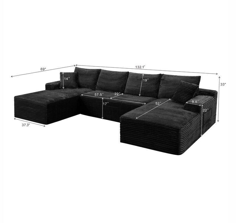 Mosna U-Shaped Sectional Sofa image number 7