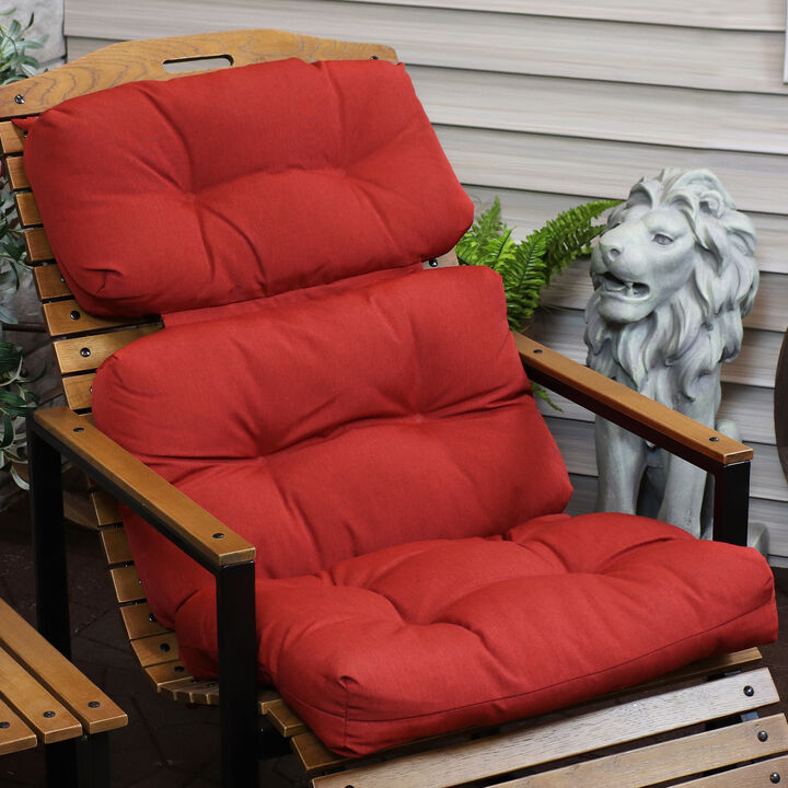 Sunnydaze Tufted High-Back Patio Dining Chair Cushion
