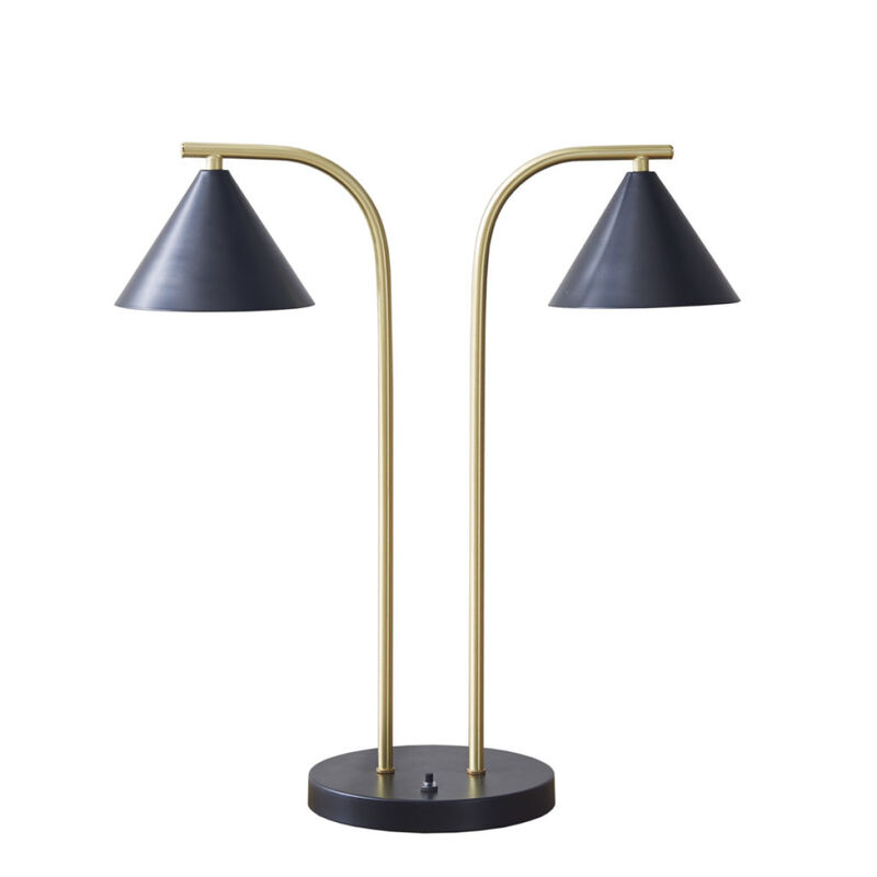 Bower 2-Light Metal Table Lamp with Chimney Shades