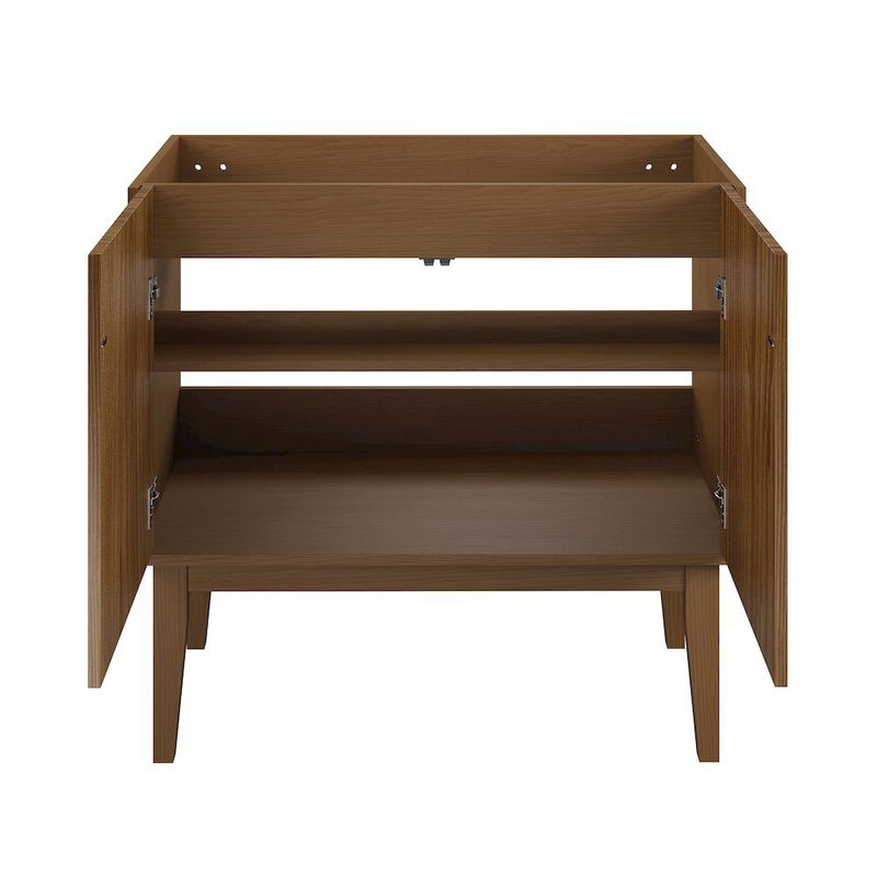 Bosse 36" Freestanding Bathroom Vanity Cabinet without Top in Brown Oak image number 5