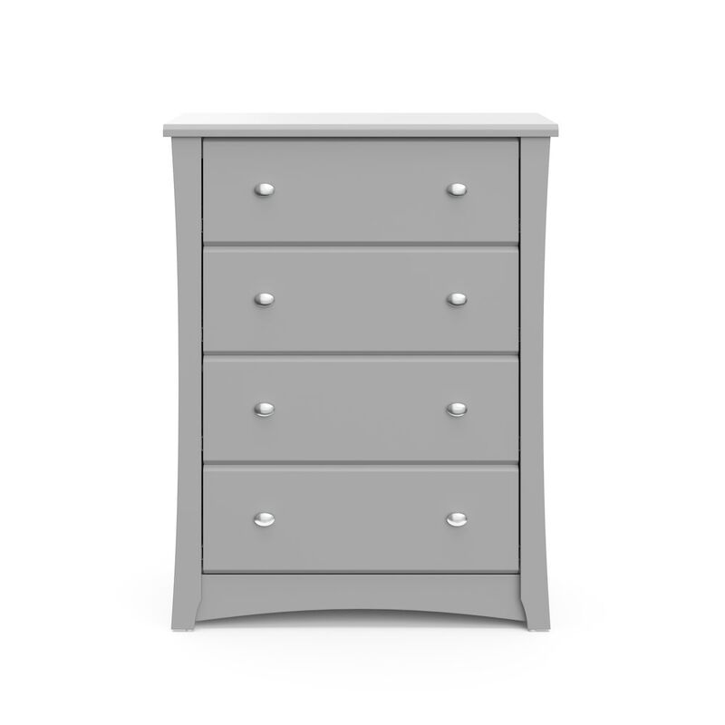 Storkcraft Crescent 4 Drawer Chest (Pebble Gray) – GREENGUARD Gold Certified