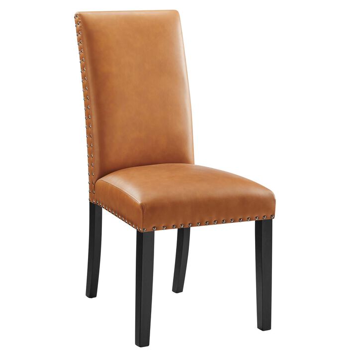 Parcel Dining Vinyl Side Chair-Benzara