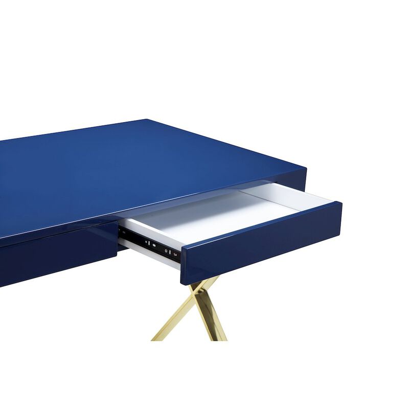 Pangea Home Gold Alexa Desk Navy & Gold Combo