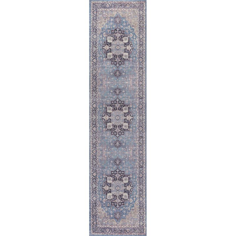 Maris Ornate Medallion Machine-Washable Area Rug