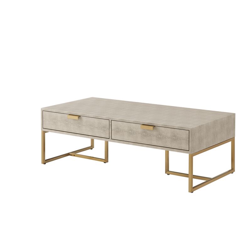 Nicole Miller Taha Faux Shagreen Coffee Table