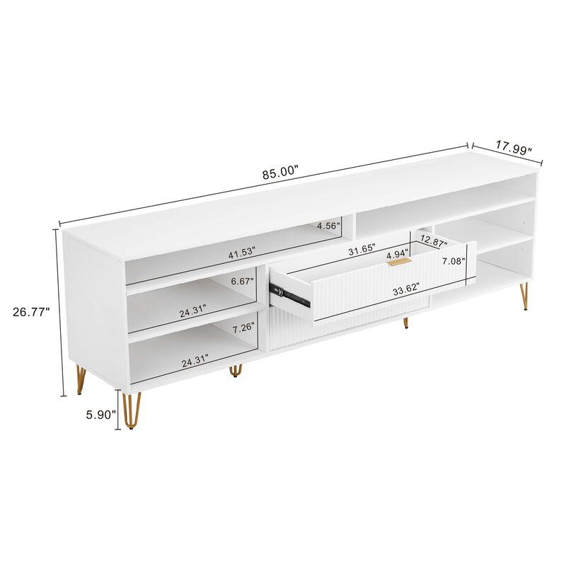 Dumbo Large TV Stand in White