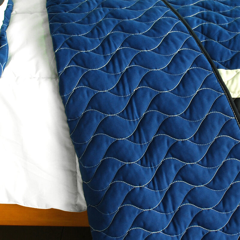 3 Piece Vermicelli Quilted Patchwork Quilt Set Knight Collection image number 3