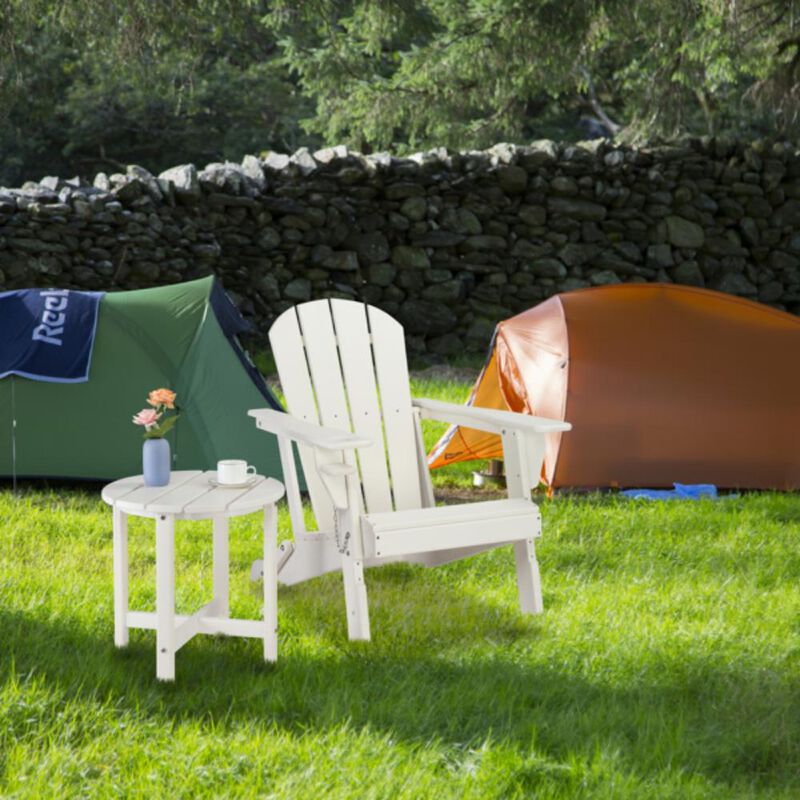 Single-Layer Round Side Table Modern Accent Table for Living Room, Bedroom, or Patio