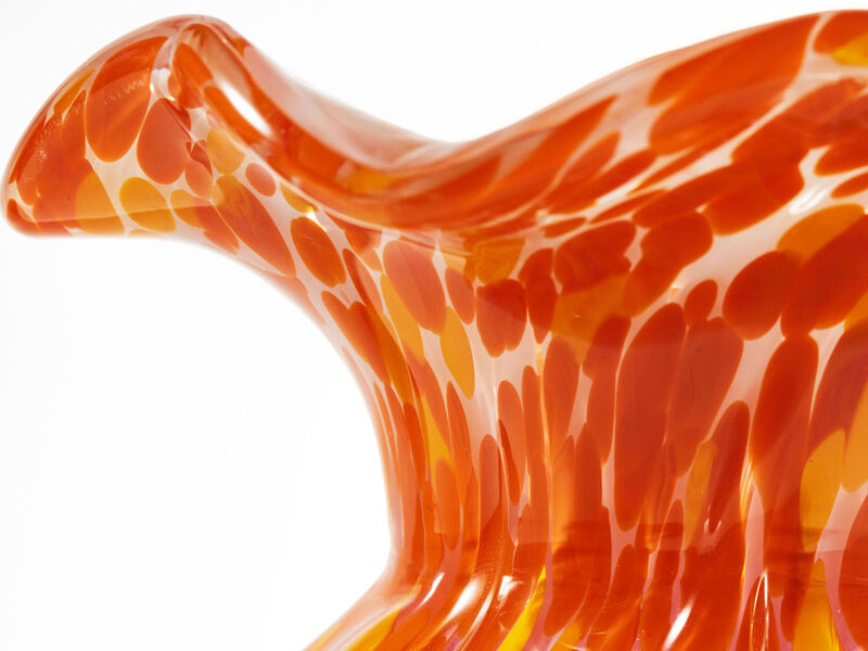 Hand Blown Multicolor Confetti Art Glass Bubble Bud Flower Vase