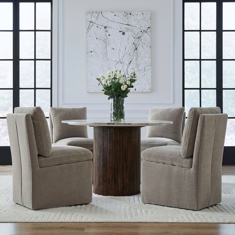 Liberty Furniture Accent Dining Chair with Castors - Squared Back - Truffle Upholstry image number 8