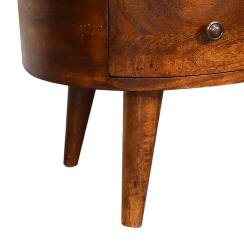 Mini Chesnut Wave Solid Wood  Coffee Table