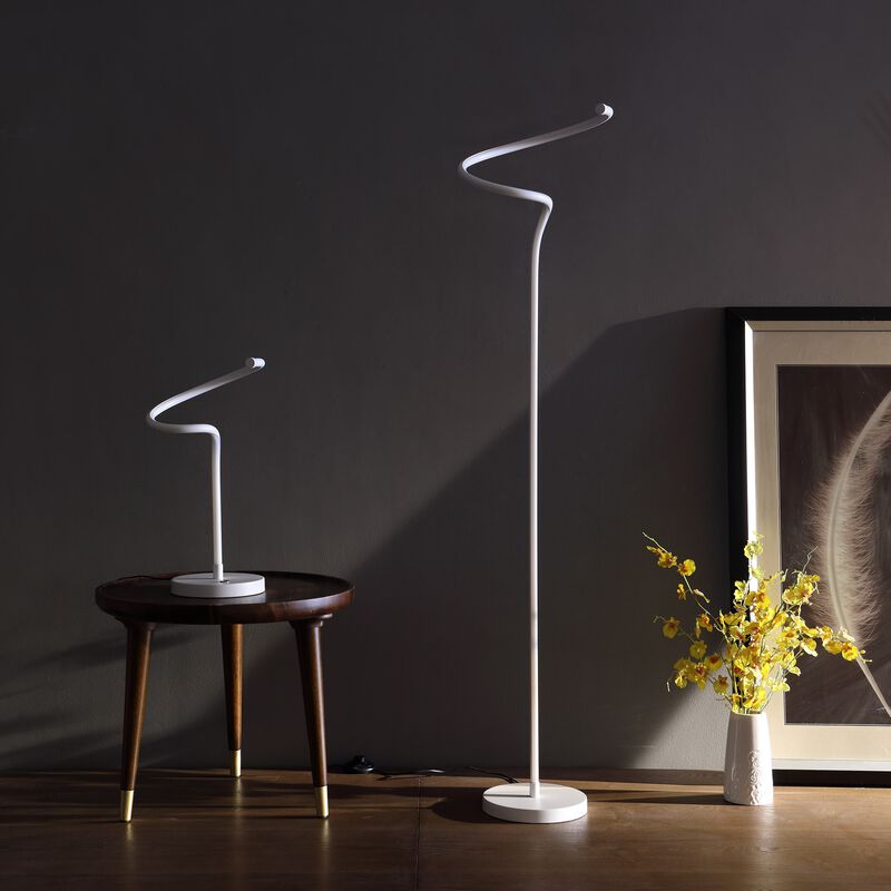 Hivvago 51" White LED Novelty Floor Lamp With White