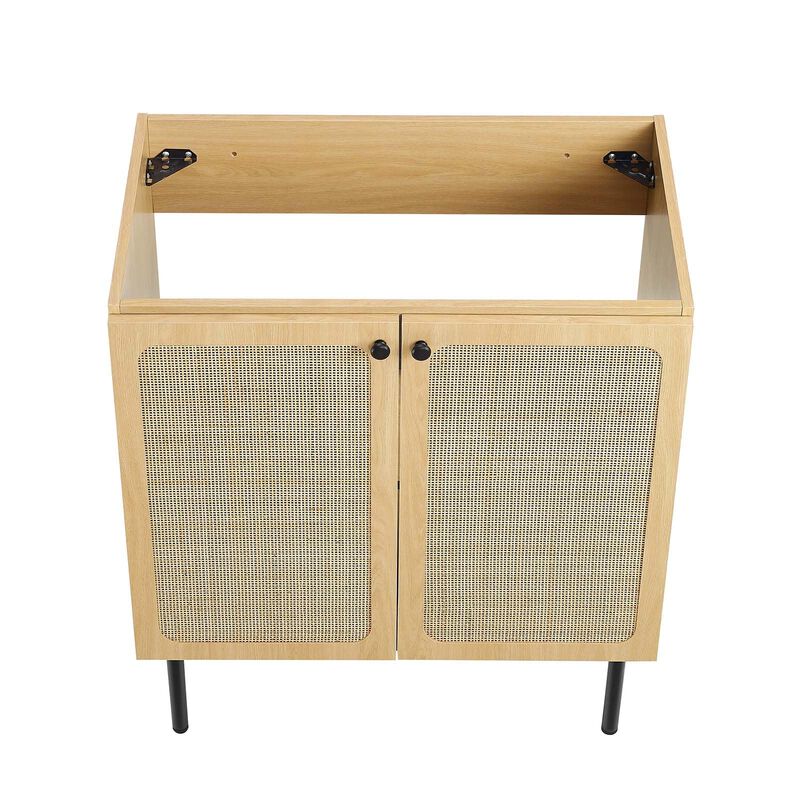 Modway EEI-6602-OAK Chaucer 30" Bathroom Vanity Cabinet (Sink Basin Not Included), Oak image number 7
