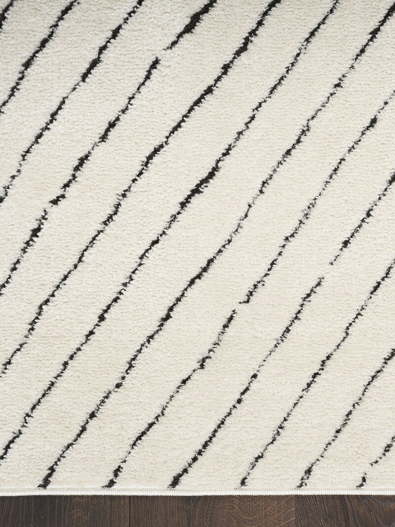 Modern Comfort MNC01 Ivory/Black 2'2" x 6' Rug image number 2