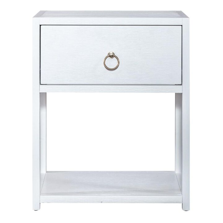 Liberty Furniture East End 1 Shelf Accent Table in Wirebrushed Denim