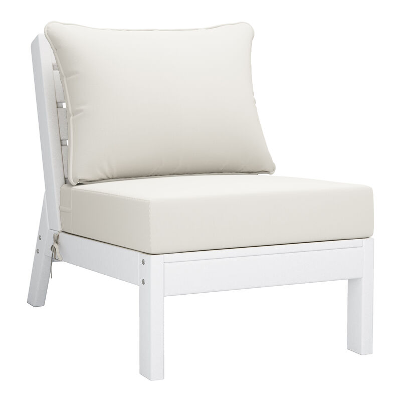 WestinTrends Outdoor Patio HDPE Sectional Sofa with Patio Cushions image number 4
