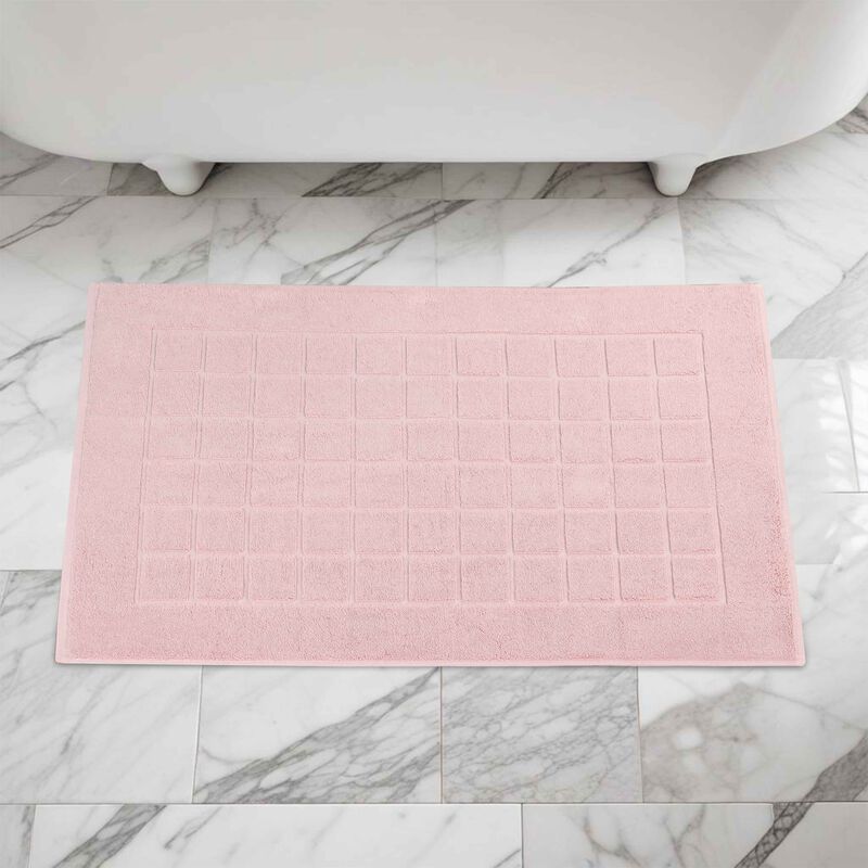 Washable Cotton Checkered Bath Rug Set of 2 for Bathrooms image number 1