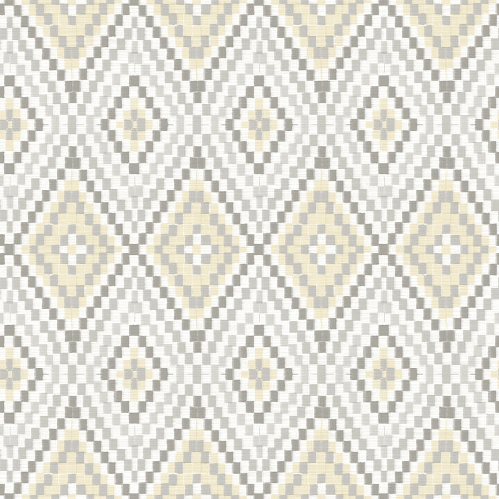Ganado Beige Geometric Ikat Wallpaper