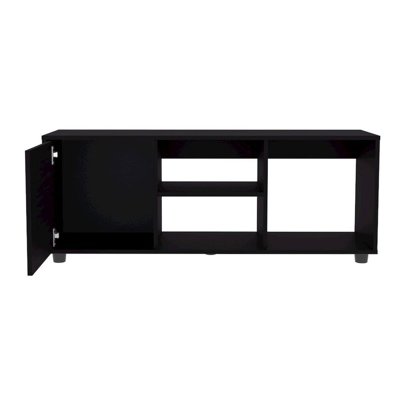 Penndel Tv Stand, 1 Door, 4 Shelves, 55" TV Capacity, White