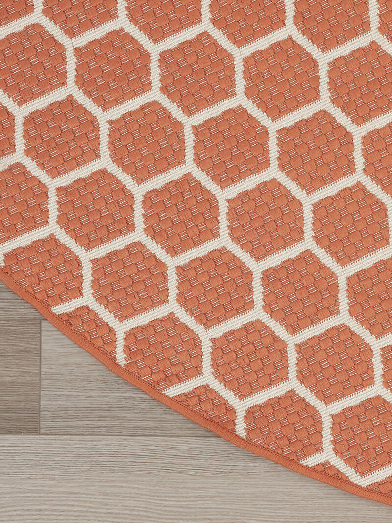 Twist Reversible TWS01 Coral 8' x Round Rug