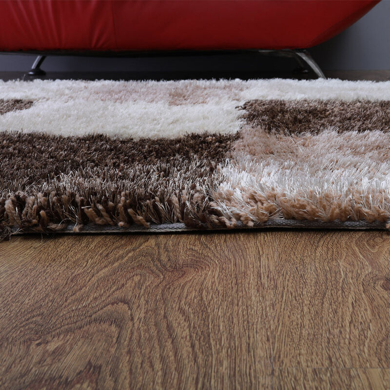 RUGSOTIC CARPETS HAND TUFTED SHAG POLYESTER ECO-FRIENDLY AREA RUGS  - Rectangle, Size, Geometric Modern Design, High Pile Thick Handmade Anti Skid Rugs for Living Room K00018 image number 5