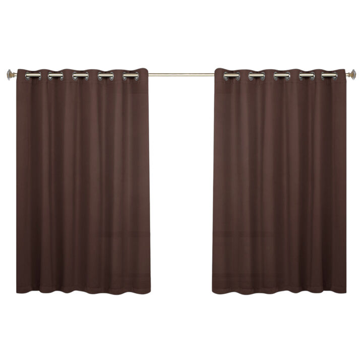 Modern Solid Blackout Curtain Panels Set of 2 Room Darkening Drapes