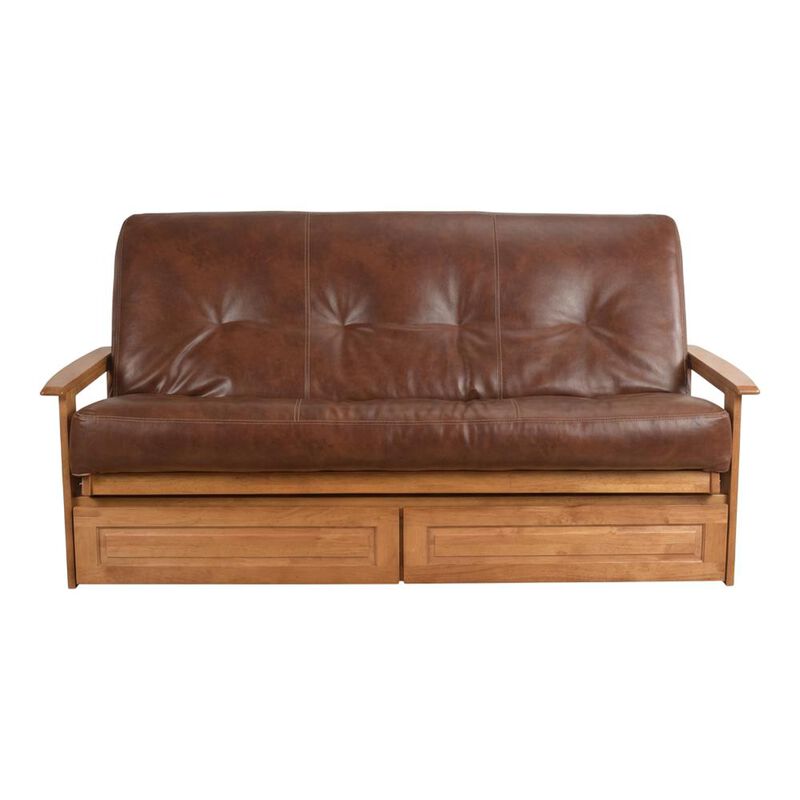Phoenix Frame-Butternut Finish-Oregon Trail Saddle Mattress-Storage Drawers image number 0
