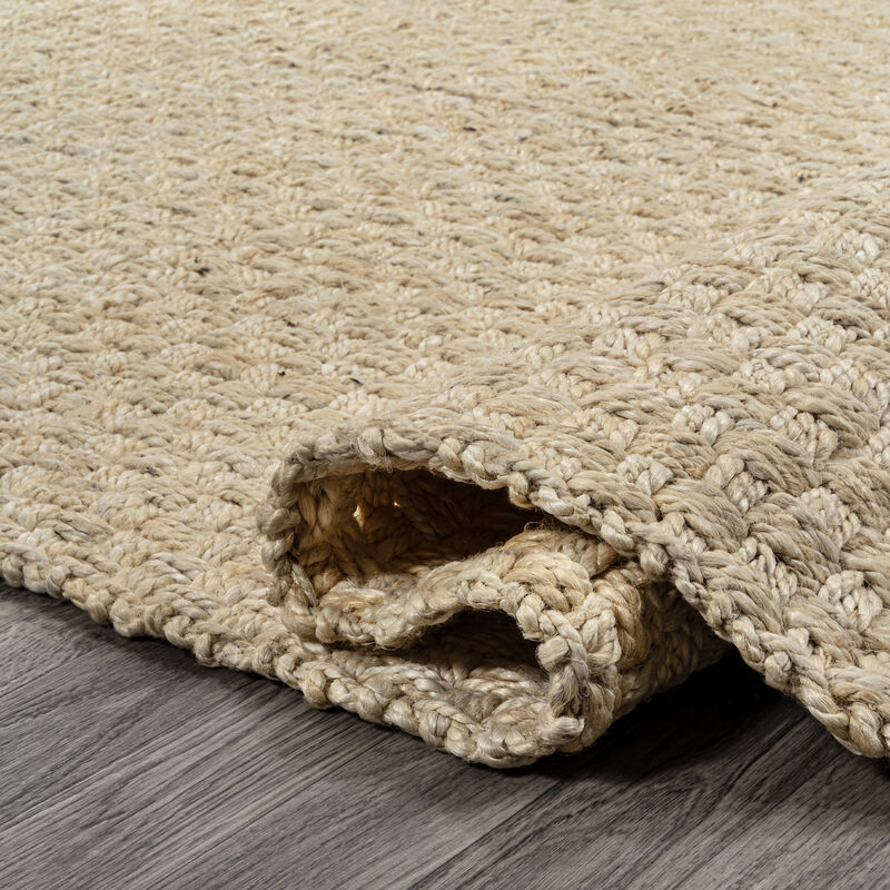 Estera Hand Woven Boucle Chunky Jute Ivory Rug