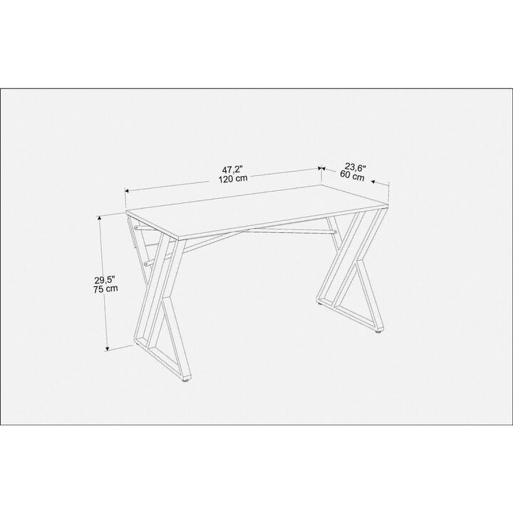 Decorotika Gyza Computer Desk - Ephesus White