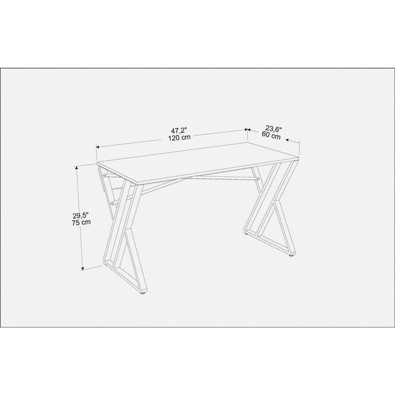 Decorotika Gyza Computer Desk - Ephesus White
