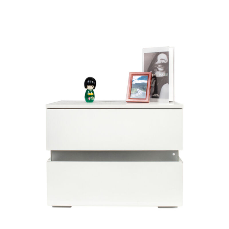 Modern Bedside Table with RGB LED Lights – Double Side Cabinet