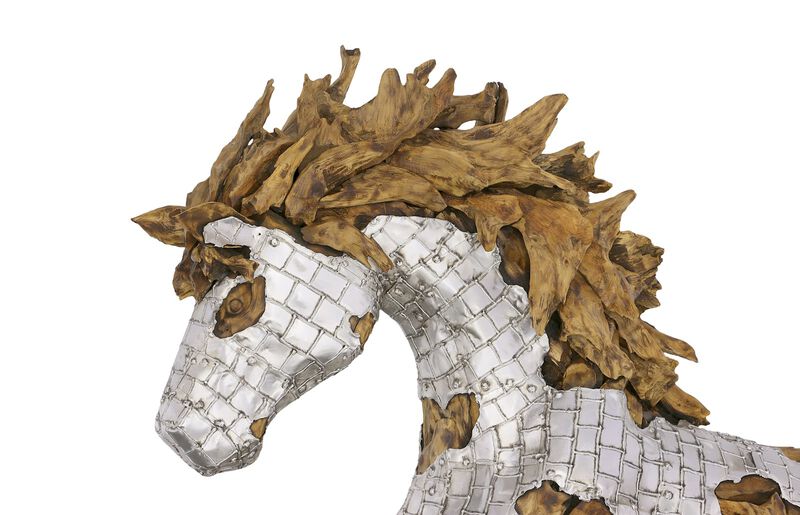 Mustang Galloping Horse Armored Sculpture