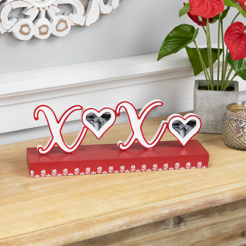 Heart and Floral "XOXO" Valentine's Day Photo Frame - 12"