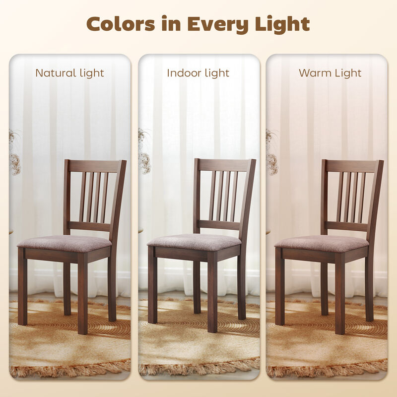 Hivvago Kitchen Chairs Set of 2 with Rubberwood Legs image number 6