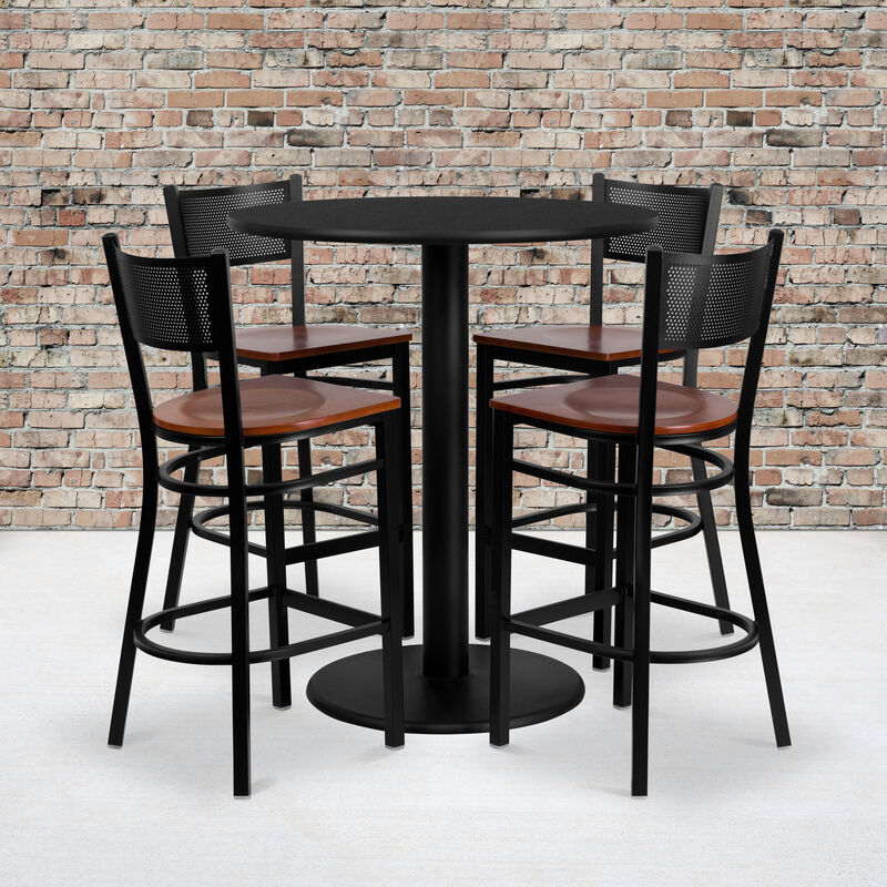 Laminate Restaurant Bar Table and Stool Sets image number 2