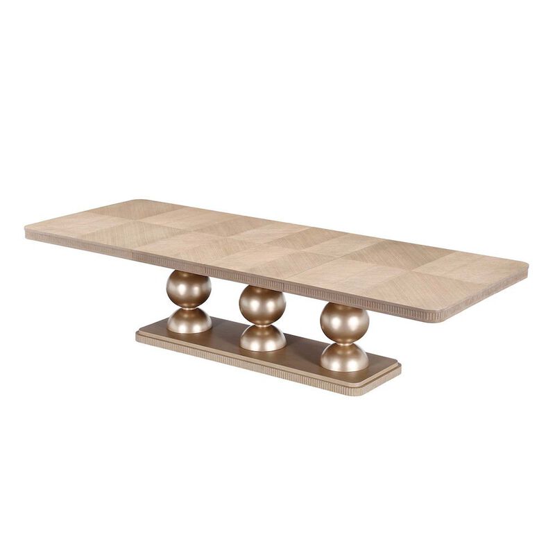 Michael Amini West Kensington Rectangular Dining Table - Sea Salt Caramel image number 0