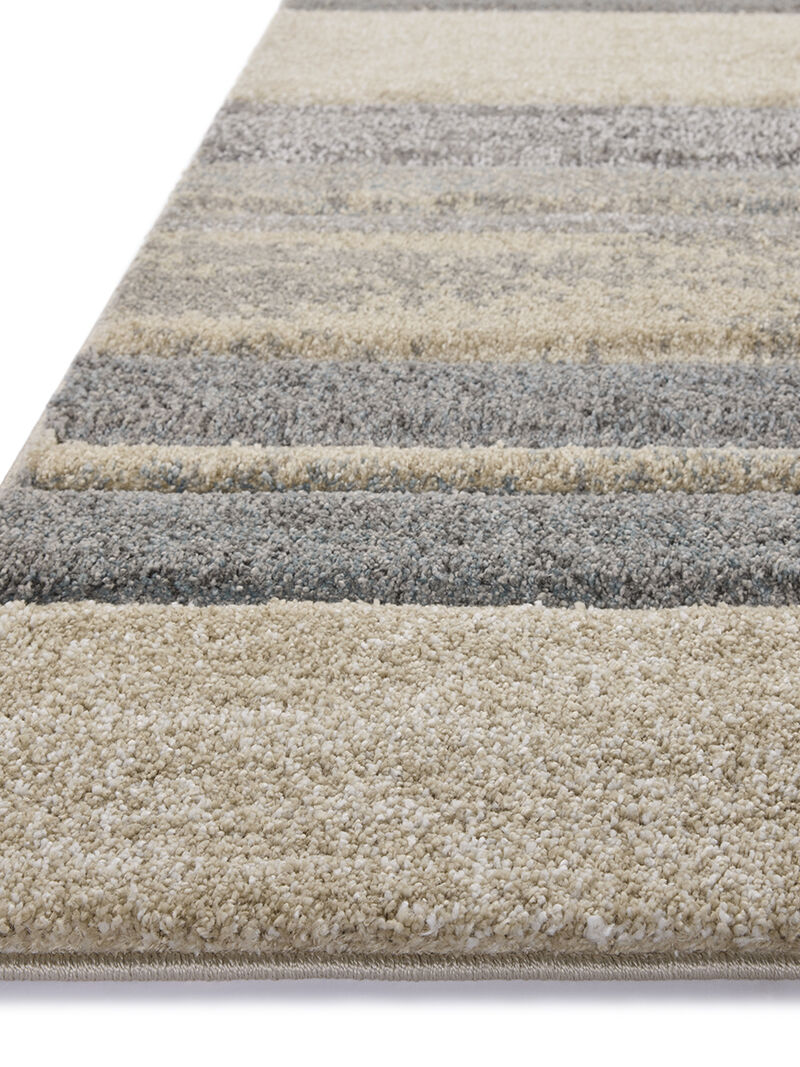 Silas SLA-07 Slate / Sand 18" x 18" Sample Rug by