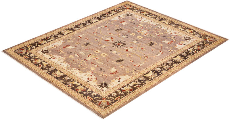 Eclectic, One-of-a-Kind Hand-Knotted Area Rug  - Brown,  8' 3" x 10' 6"