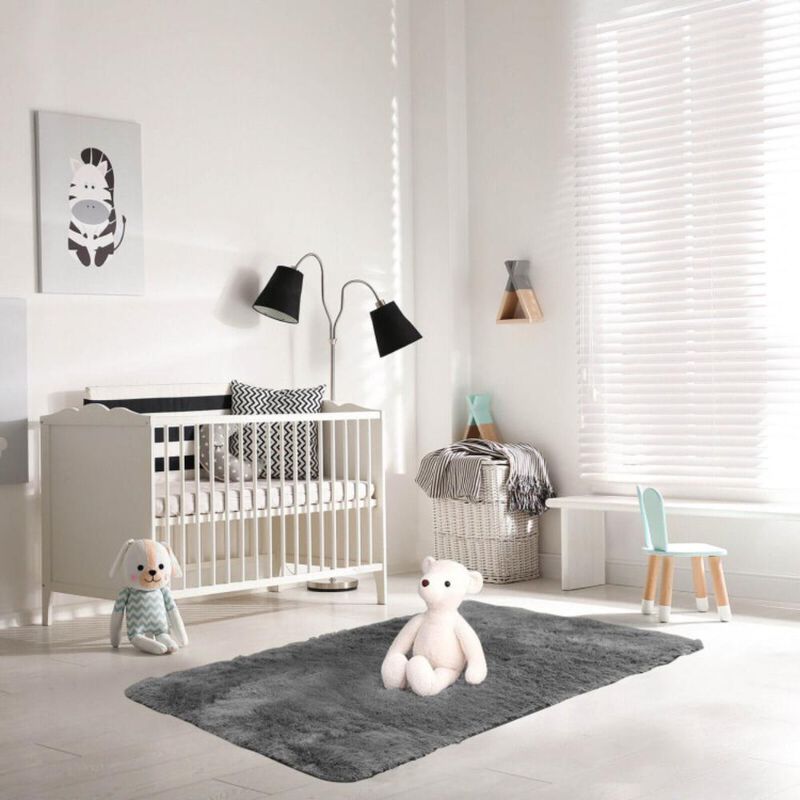 Hivvago Modern Fluffy Soft Shag Rug with Non-slip Grip Dots